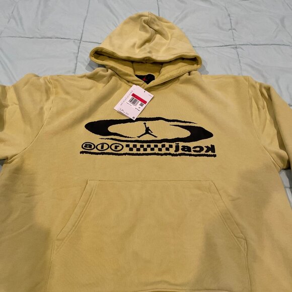 NWT Mens Hoodie Nike Cactus Jack Jordan Large $175 FQ7821-308 Deal Sweatshirt - Picture 6 of 11